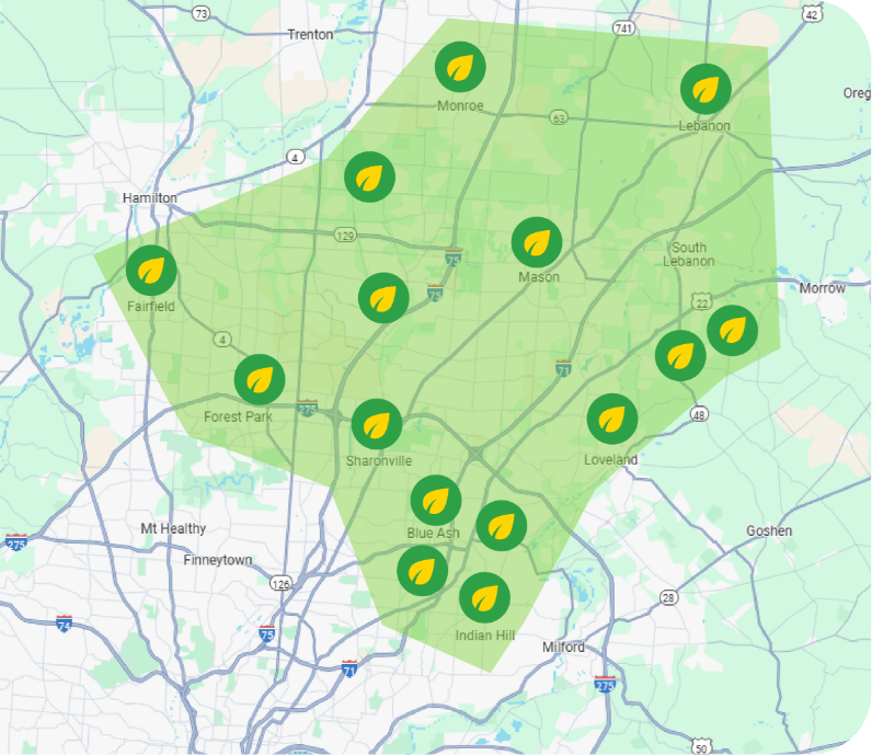 Service Map of West Central Ohio